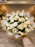 Elegant Cream Rose Bouquet