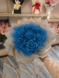 Sparkling Azure Blue Rose Bouquet