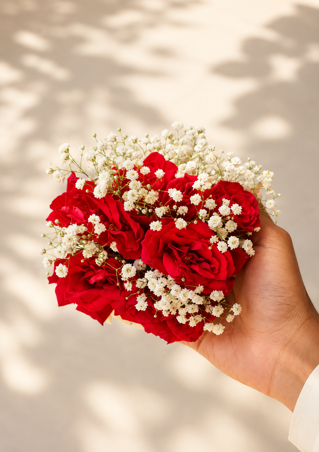 Velvet Red Floral Gajra