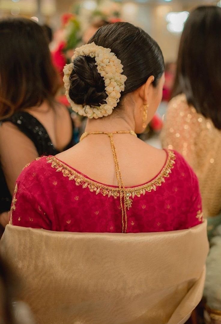 Fresh White Jasmine Bridal Hair Gajra | Traditional Floral Bun Accessory for Weddings