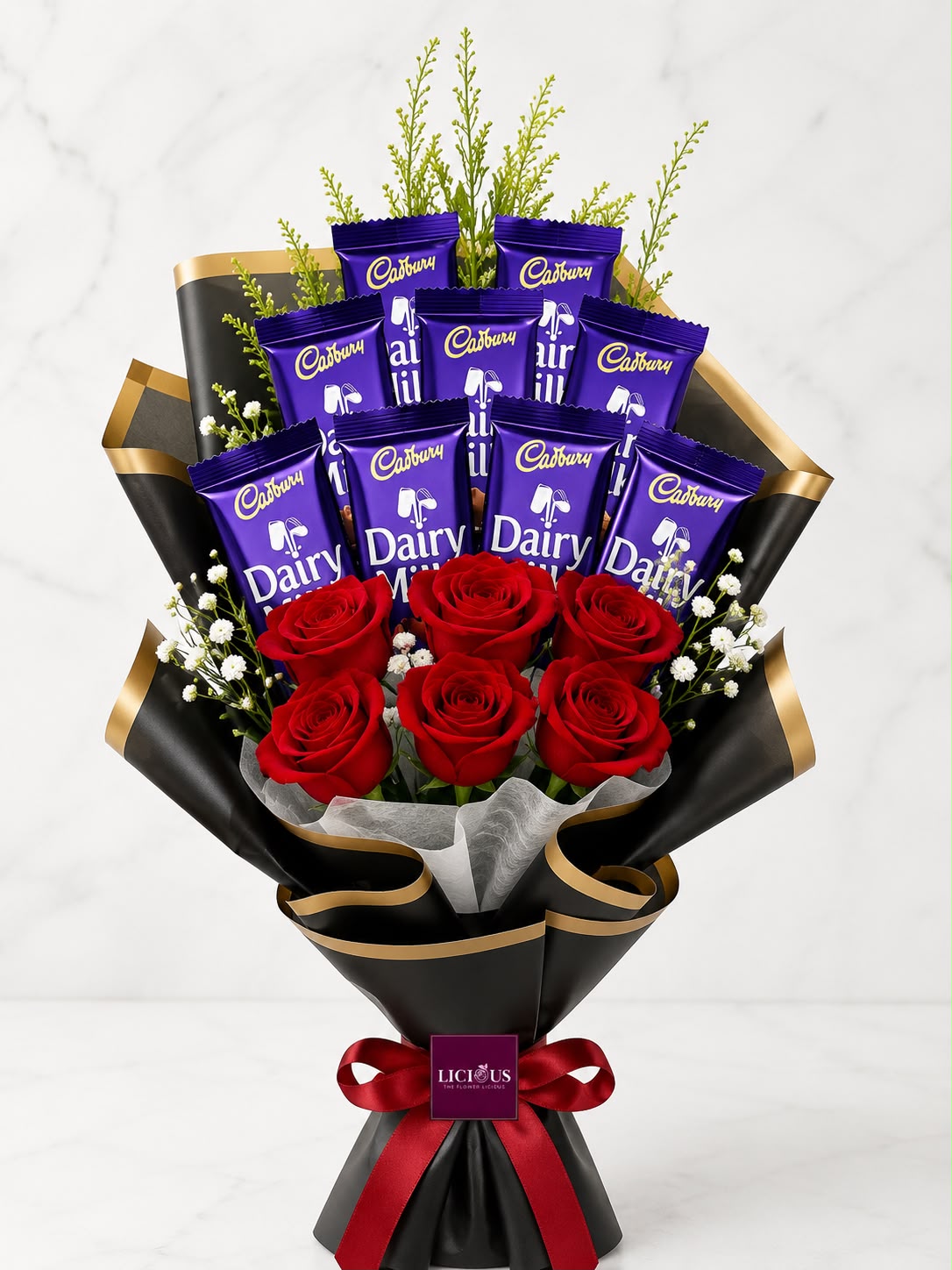 Premium Cadbury Dairy Milk & Red Rose Chocolate Bouquet – Luxury Gift for Every Occasion