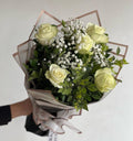 white rose bouquet FL 001